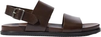 Scarosso Antonio Leren Sandalen met Gesloten Teen - Heren - Sandalen - Bruin - 40 EU - Leer - Schoenen