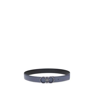 Ferragamo Reversible Calf Leather Belt - Blue