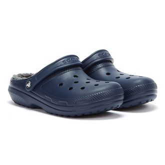 Crocs Classic Lined Clogs Mens Navy - Size UK 4