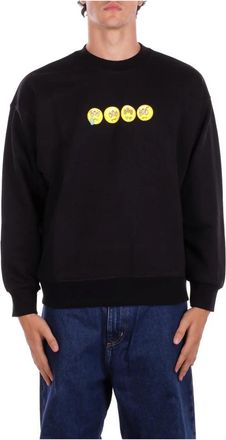 Barrow Zwarte hoodie met voor- en achterprint - Heren - Sweatshirts - Zwart - S - Katoen - Hoodies & sweatvesten