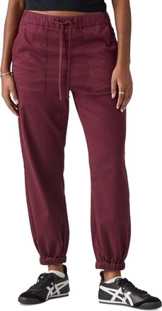 Levi's Essential Joggers Womens Merlot Drawstring Waist Tapered Leg PALL152