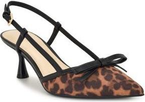 Nine West Reissa Slingback Pointed Toe Pump in Dark Natural at Nordstrom Rack, Size 10.5