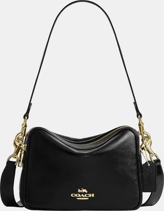 Coach Womens Carey Crossbody Bag - Black Leather - One Size