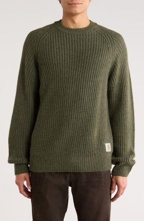 Carhartt Work in Progress Firth Oversize Ribbed Crewneck Sweater in Opuntia at Nordstrom, Size X-Small
