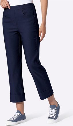 Heine 7/8-Hose HEINE, Damen, Gr. 34, Normalgr&ouml;ssen, marine, 77% Viskose, 19% Polyamid, 4% Elasthan, unifarben, Hosen 7/8-Hose