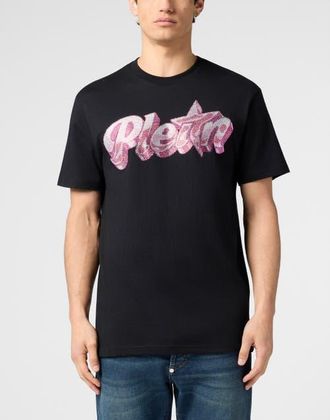 Philipp Plein Round Neck T-Shirt Gummy Plein Stones Men in Black at Nordstrom, Size Xxx-Large