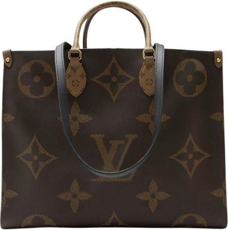 Louis Vuitton Giant Monogram Canvas Onthego Gm Tote (Authentic Pre-Loved)