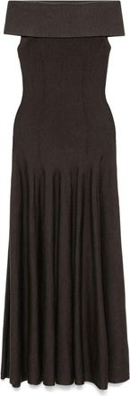 Khaite Off-Shoulder Dress - Womens - Wool/Polyamide