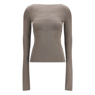 Rick Owens Temple Fitted Top - Dames - Tops - Grijs - Maat: L Polyamide