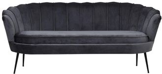 VE DESIGN 2.5-Sitzer Design Sofabank Calais Grau Samt