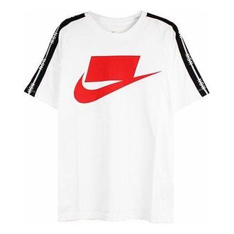 Nike Sportswear NSW Sports Casual Round Neck Breathable Short Sleeve White AV9959-100