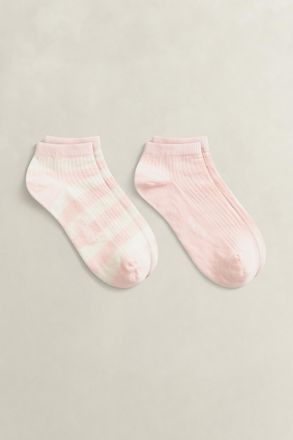 GANT Women 2-Pack Striped & Solid Ankle Socks (39-41) APRICOT PINK