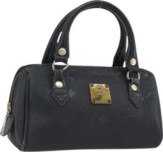MCM Pre-owned Handbags, female, Black, Size: ONE SIZE Pre-owned Boston Bag