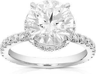 Vir Jewels 3.75 cttw Lab Grown Diamond Engagement Ring in 14K White Gold For Women
