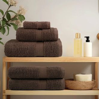 Berkfield Home Premium Bath Towels SOLUND 4pcs Brown 100x150cm 600gsm