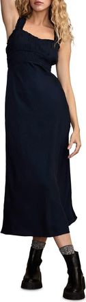 Lucky Brand Ruched Bodice Dress in Navy at Nordstrom, Size Xx-Large