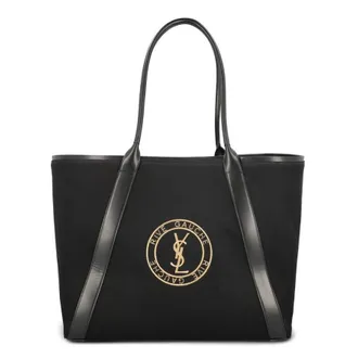 Saint Laurent Rive Gauche Logo Embroidered Tote Bag