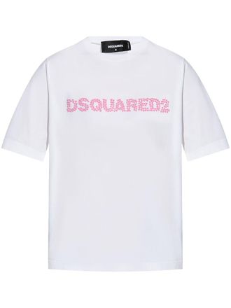 Dsquared2 T-shirt met geborduurd logo - Wit