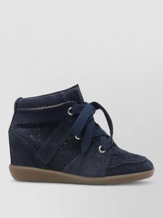 Isabel Marant leather wedge hi-top sneakers
