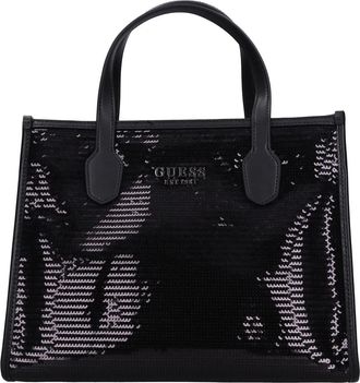 Guess Faux Leren en Pailletten Tas - Dames - Shoppers - Zwart - ONE Size - Pailletten - Tassen