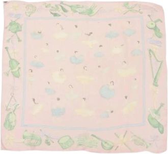 Herm&egrave;s Pre-owned Carre 90 Zijden Sjaal - Dames - Vintage Accessoires - Roze - ONE Size - Vintage