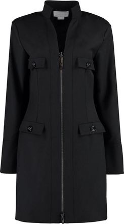 Genny Wool-blend Jurk - Dames - Korte kleedjes - Zwart - XL - Wol - Kleedjes