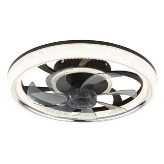 Netlighting Cirilla Ceiling Fan Black 7 Blade LED Dimmable 2700-6000K Remote