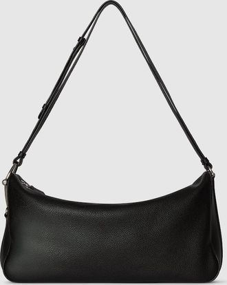 Gucci Half Horsebit Crossbody Bag, Black, Leather