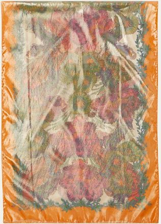 Etro Floral Printed Shiny Silk Scarf