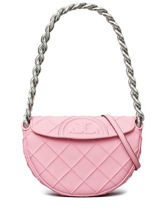 Tory Burch Fleming Soft Mini Leather Crescent Bag
