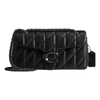 Coach (WMNS) COACH Tabby Shoulder Bag 26 Pillow Quilted Pewter Black CP150-V5BLK