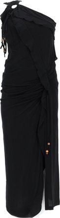 Isabel Marant Juliane Asymmetrical One-Shoulder Cotton Midi Dress
