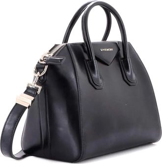 Givenchy Borsa a tracolla Antigona piccola in pelle lucida - Nero