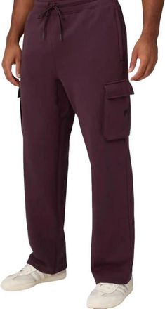 Fabletics Mens The Go-To Straight Leg Cargo Pant in Oxblood at Nordstrom, Size X-Small
