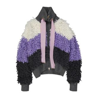 Herno Jassen, Dames, Veelkleurig, S, Wol, Bomberjack