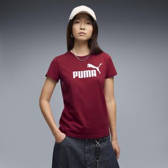 Puma T-shirt con logo ESS N. 1 da donna, Abbigliamento, Rosso, XL