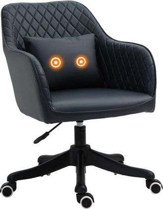 Vinsetto Vinsetto - Office Chair with Rechargeable Vibration Massage Lumbar Pillow, Wheels Blue