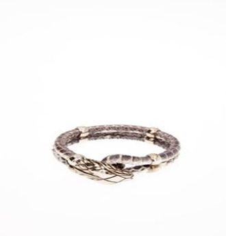 Roberto Cavalli Mens Vintage Crystal Palladium-plated Bracelet, Size M