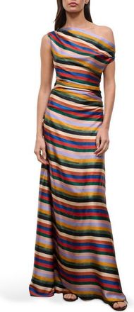 Staud Phare Silk Blend Maxi Dress in Artist Stripe at Nordstrom, Size 10