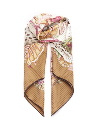 Ferragamo Ghepardi Scarves And Foulards Beige-Donna