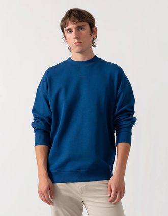 HUGO BOSS Mens HUGO Dapocrew Mens Crew Neck Sweatshirt - Open Blue 498 - Size: 42