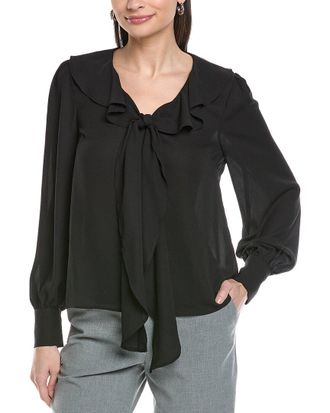 CeCe by Cynthia Steffe Cece Ruffle Tie V-Neck Top