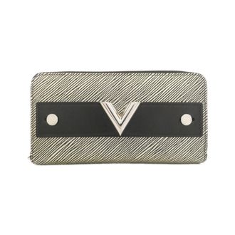 Louis Vuitton Silver Leather Long Wallet (Bi-Fold) (Pre-Owned)