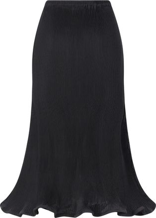 Melitta Baumeister Plooirok met zigzag afwerking - Zwart