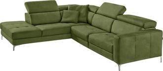 Egoitaliano Ecksofa »Matt, hoher Sitzkomfort und aufwendige Detailverarbeitung, L-Form« mit Ottomane, inkl. verstellbarer Kopfteile zum Relaxen