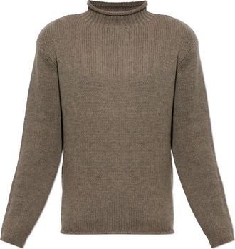 Lisa Yang Sylvan Sweater - Heren - Cashmere truien - Bruin - L - Kasjmier - Truien & Vesten
