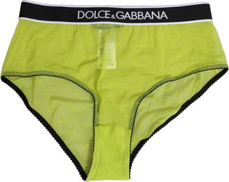 Dolce & Gabbana Womens Green Nylon Logo Waistband Brief Panty Underwear 07+pa Clothing