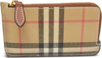 Burberry Vintage Check pasjeshouder met rits - Beige