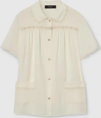 Gucci Silk Cr&ecirc;pe De Chine Shirt, White, Ready-to-wear