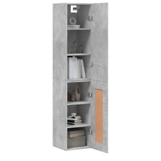 Berkfield Home Highboard Concrete Grey 34.5x34x180 cm Engineered Wood